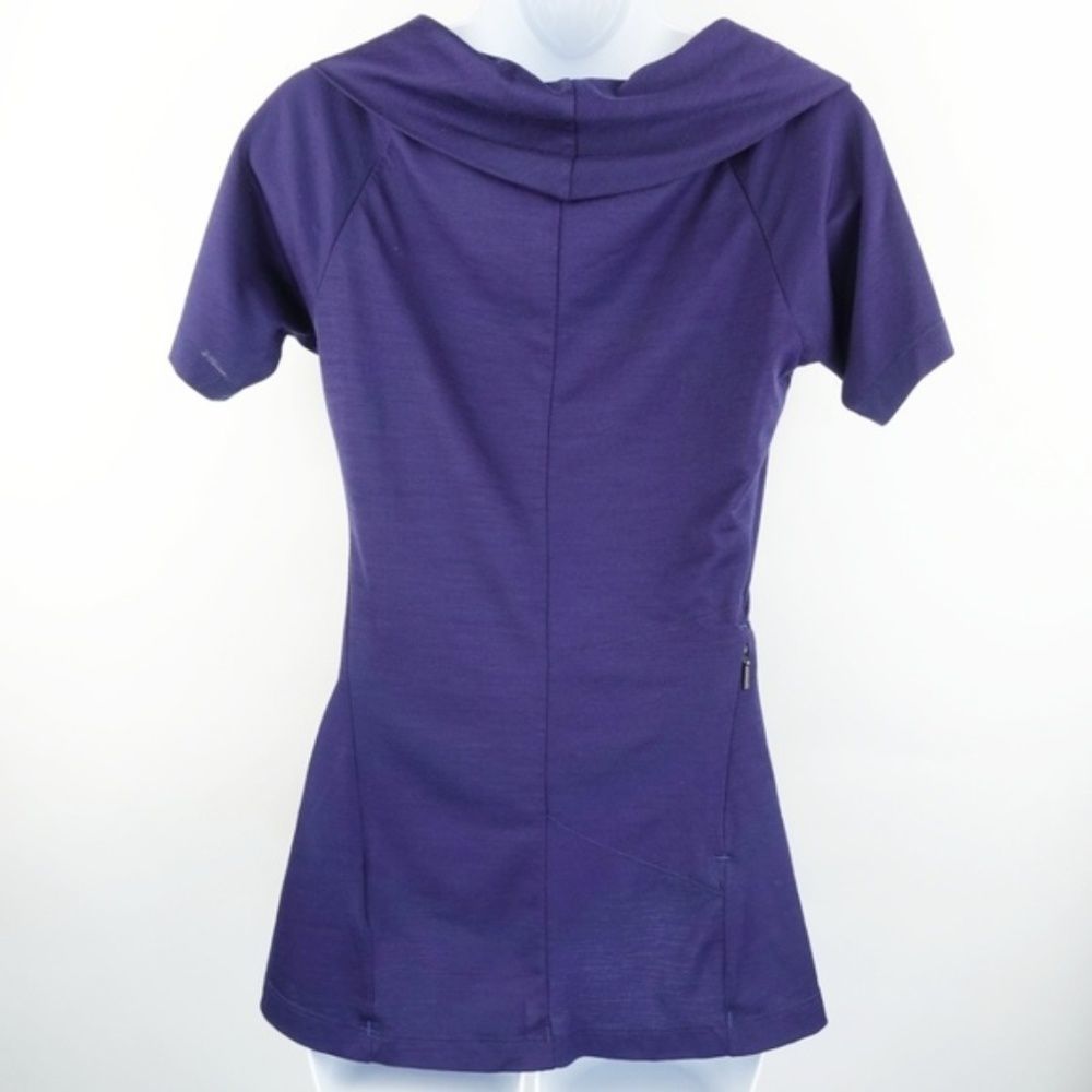Arc'teryx A2B Cowl Neck Short Sleeve Tee Blue S - Picture 3 of 8